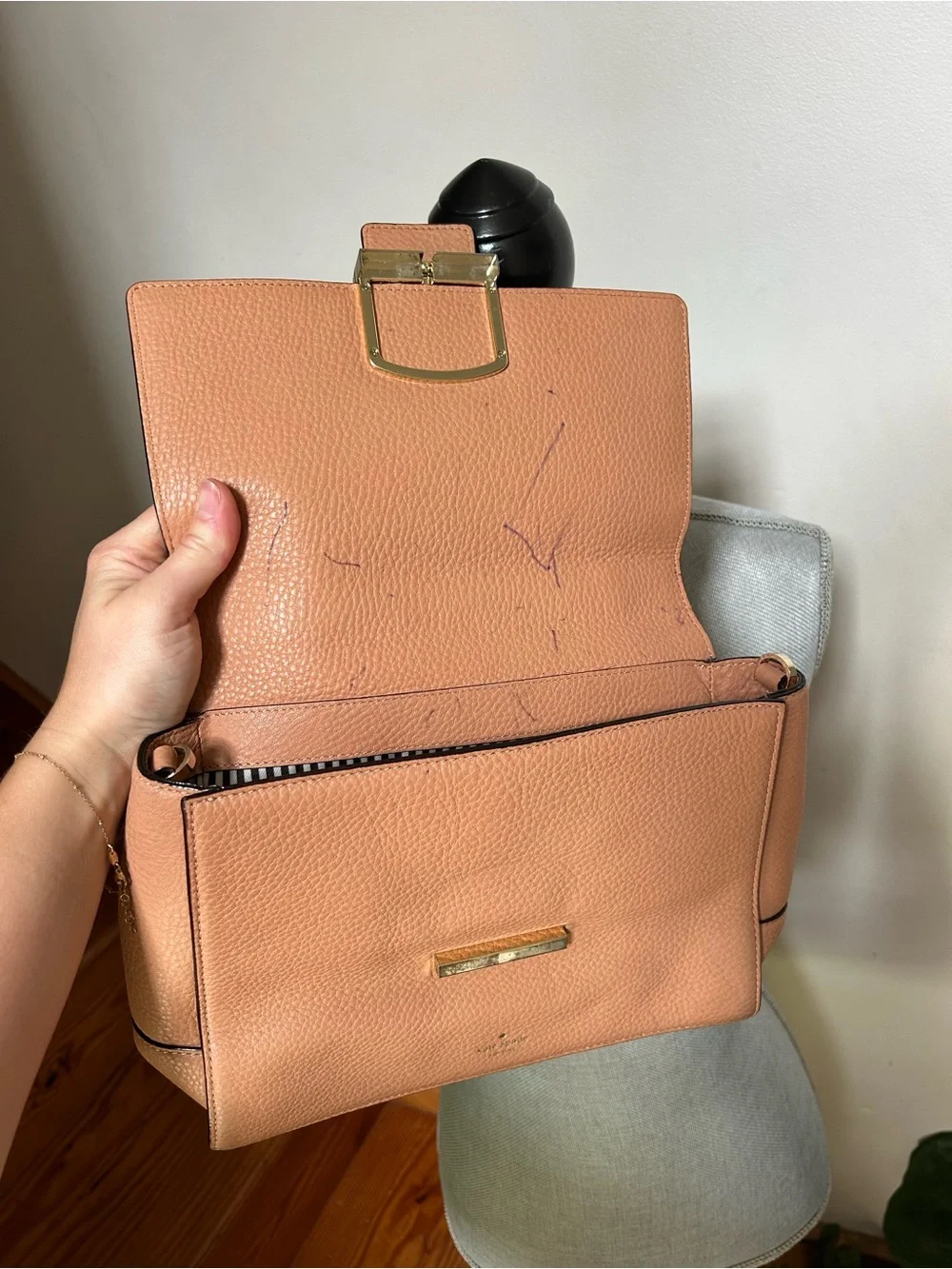 Kate Spade Rose Tan Leather Top-Handle Satchel